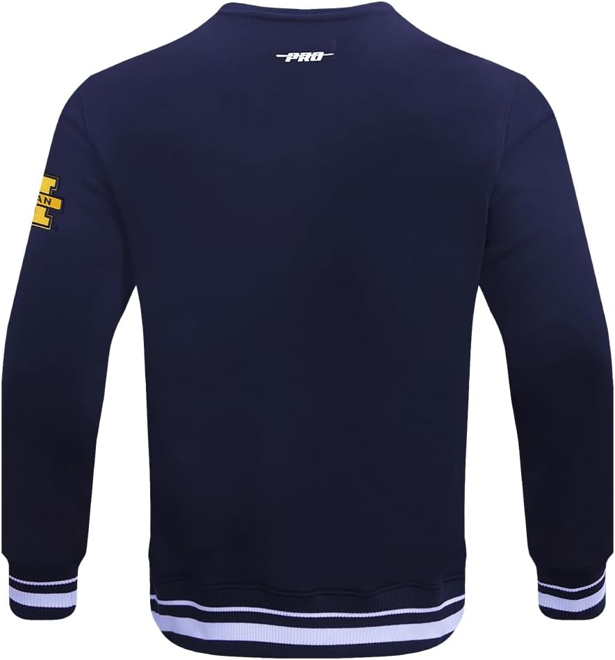 image:imagePro Standard NCAA mens Pro Standard Mens Classic Chenille Brushed Back French Terry Crewneck SweatshirtTeam Color