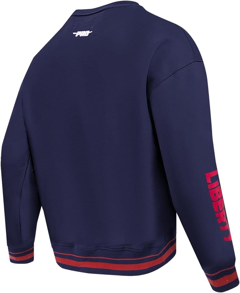 image:imagePro Standard NCAA mens Pro Standard Mens Classic Chenille Brushed Back French Terry Crewneck SweatshirtTeam Color