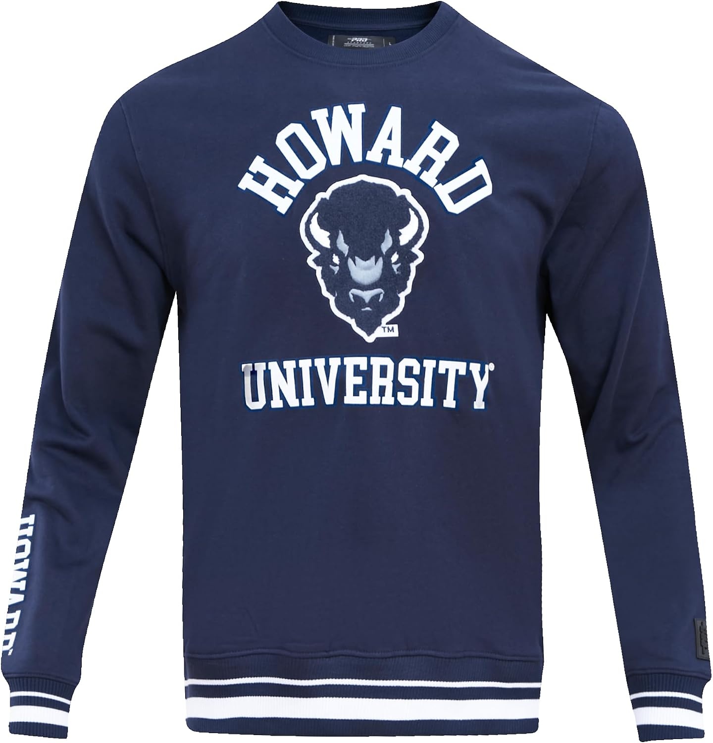 image:imagePro Standard NCAA mens Pro Standard Mens Classic Chenille Brushed Back French Terry Crewneck SweatshirtTeam Color