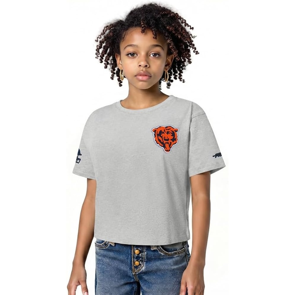 image:imagePro Standard Big Kids NFL Classic Essentials Cotton Short Sleeve Boxy TeeHeather Grey
