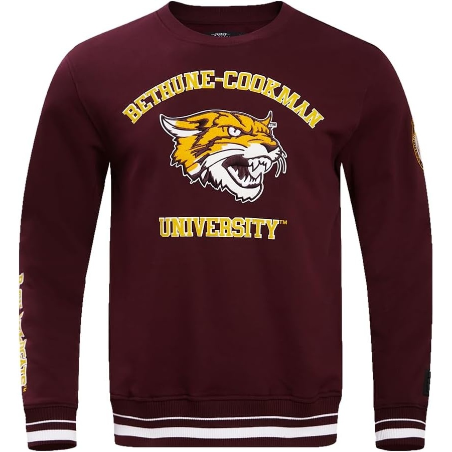 image:imagePro Standard NCAA mens Pro Standard Mens Classic Chenille Brushed Back French Terry Crewneck SweatshirtTeam Color