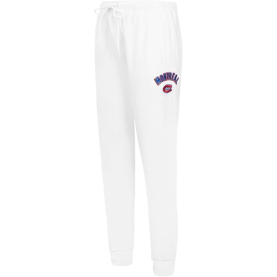 image:imagePro Standard NHL Womens Pro Standard Womens NHL Classic Chenille Brushed Back French Terry SweatpantWhite
