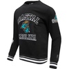 Pro Standard NCAA mens Pro Standard Mens Classic Chenille Brushed Back French Terry Crewneck Sweatshirt(Black)