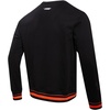 Pro Standard NCAA mens Pro Standard Mens Classic Chenille Brushed Back French Terry Crewneck Sweatshirt(Black/Orange)
