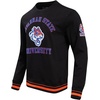 Pro Standard NCAA mens Pro Standard Mens Classic Chenille Brushed Back French Terry Crewneck Sweatshirt(Black/Orange)