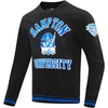 Pro Standard NCAA mens Pro Standard Mens Classic Chenille Brushed Back French Terry Crewneck Sweatshirt(Black/Royal Blue/Black)