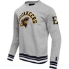 Pro Standard NCAA mens Pro Standard Mens Classic Chenille Brushed Back French Terry Crewneck Sweatshirt(Heather Grey/Midnight Navy)
