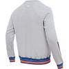 Pro Standard NCAA mens Pro Standard Mens Classic Chenille Brushed Back French Terry Crewneck Sweatshirt(Heather Grey/Royal/Orange)
