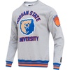 Pro Standard NCAA mens Pro Standard Mens Classic Chenille Brushed Back French Terry Crewneck Sweatshirt(Heather Grey/Royal/Orange)