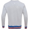 Pro Standard NCAA mens Pro Standard Mens Classic Chenille Brushed Back French Terry Crewneck Sweatshirt(Heather Grey/Royal/Orange)