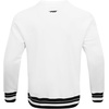 Pro Standard NCAA mens Pro Standard Mens Classic Chenille Brushed Back French Terry Crewneck Sweatshirt(White/Black)