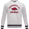 Pro Standard NCAA mens Pro Standard Mens Classic Chenille Brushed Back French Terry Crewneck Sweatshirt(Heather Gray/Black)