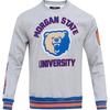 Pro Standard NCAA mens Pro Standard Mens Classic Chenille Brushed Back French Terry Crewneck Sweatshirt(Heather Grey/Royal/Orange)