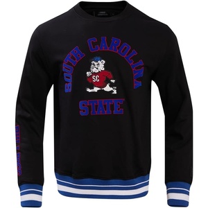 Pro Standard NCAA mens Pro Standard Mens Classic Chenille Brushed Back French Terry Crewneck Sweatshirt(Black/Dodger Blue)