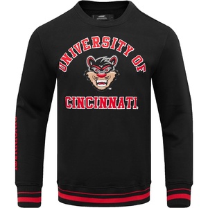 Pro Standard NCAA mens Pro Standard Mens Classic Chenille Brushed Back French Terry Crewneck Sweatshirt(Black/Red/Black)