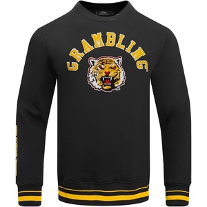 Pro Standard NCAA mens Pro Standard Mens Classic Chenille Brushed Back French Terry Crewneck Sweatshirt(Black/Yellow)