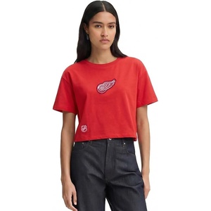 Pro Standard Womens Womens NHL Wingspan Cotton Single Short Sleeve Boxy Tee(Dodger Blue)