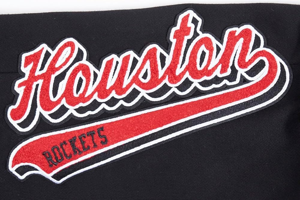 image:imagePro Standard Mens NBA Script Tail Brushed Back French Terry SweatpantBlackRedBlack