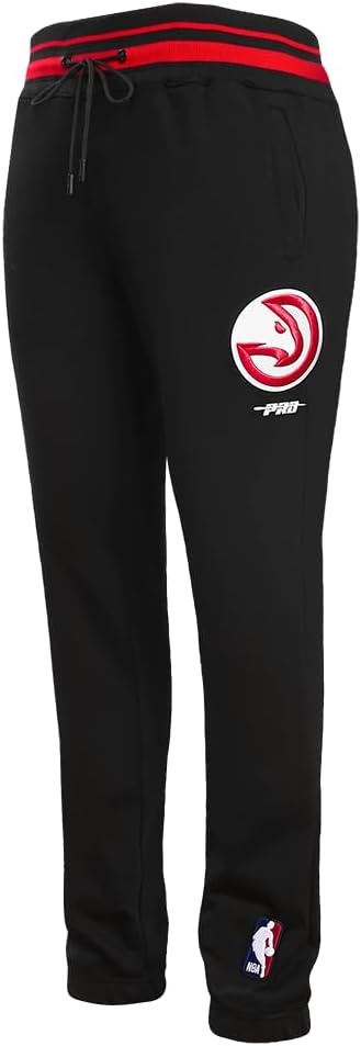 image:imagePro Standard Mens NBA Script Tail Brushed Back French Terry SweatpantBlackRedBlack