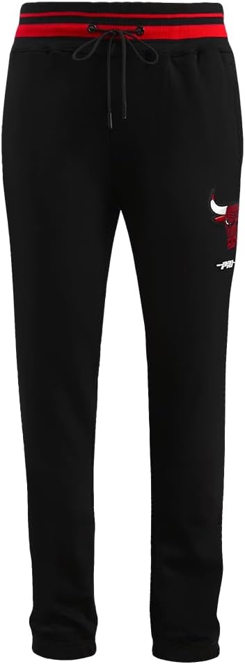 image:imagePro Standard Mens NBA Script Tail Brushed Back French Terry SweatpantBlackRedBlack