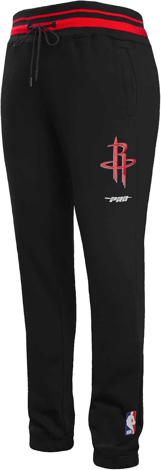 image:imagePro Standard Mens NBA Script Tail Brushed Back French Terry SweatpantBlackRedBlack