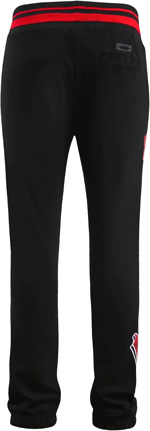 image:imagePro Standard Mens NBA Script Tail Brushed Back French Terry SweatpantBlackRedBlack