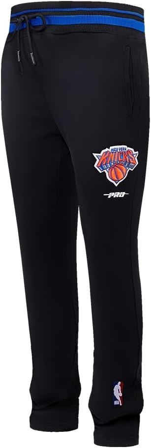 image:imagePro Standard Mens NBA Script Tail Brushed Back French Terry SweatpantBlackRoyal BlueBlack
