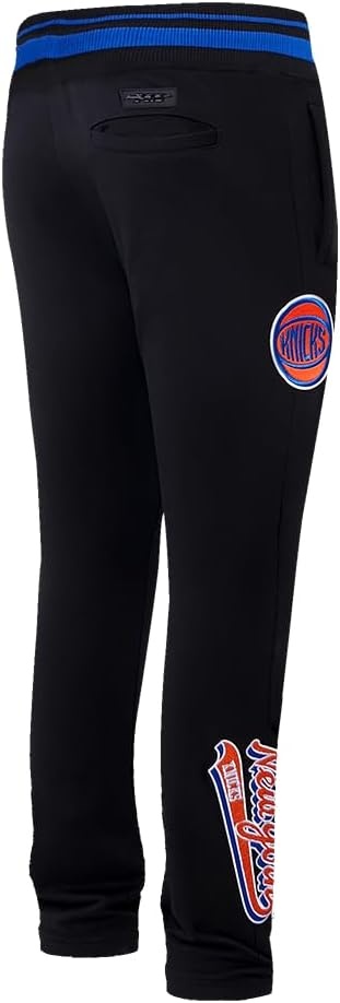 image:imagePro Standard Mens NBA Script Tail Brushed Back French Terry SweatpantBlackRoyal BlueBlack