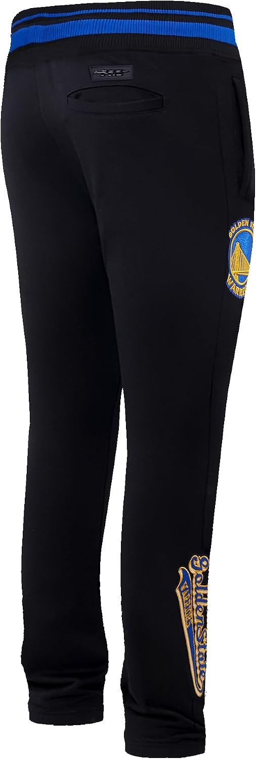 image:imagePro Standard Mens NBA Script Tail Brushed Back French Terry SweatpantBlackRoyal BlueBlack