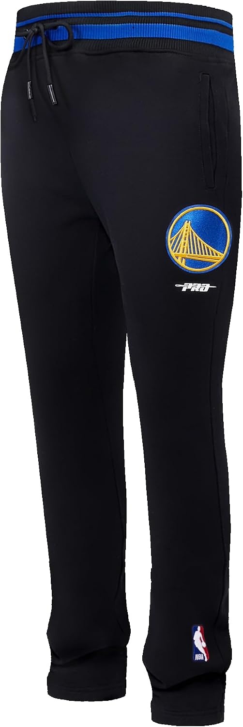 image:imagePro Standard Mens NBA Script Tail Brushed Back French Terry SweatpantBlackRoyal BlueBlack