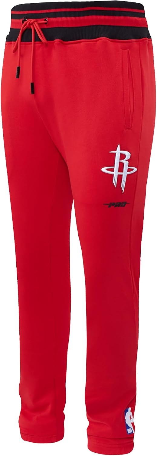 image:imagePro Standard Mens NBA Script Tail Brushed Back French Terry SweatpantRedBlack