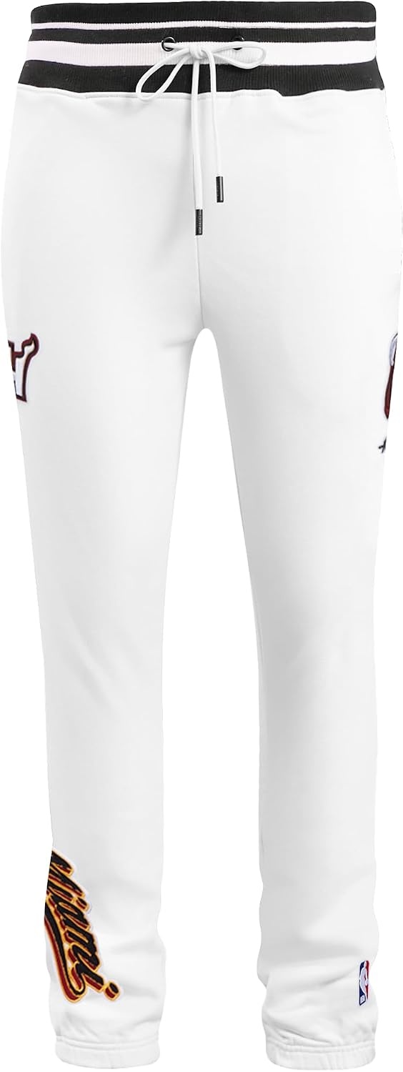 image:imagePro Standard Mens NBA Script Tail Brushed Back French Terry SweatpantWhiteBlack