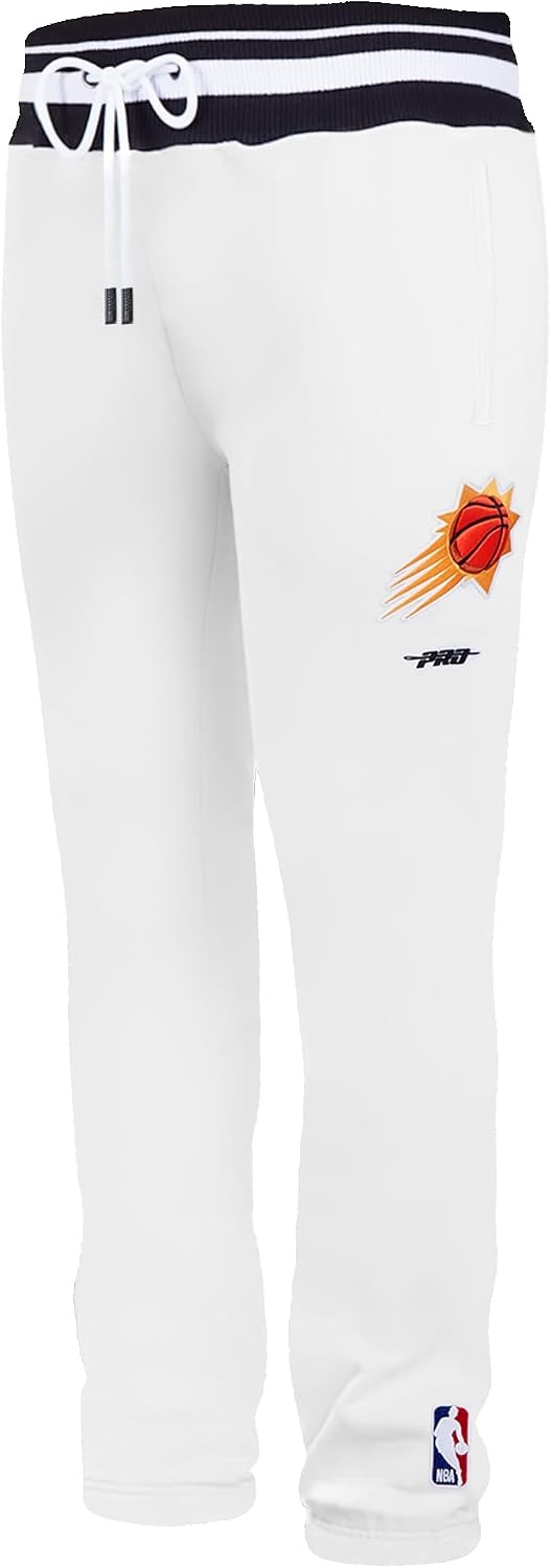 image:imagePro Standard Mens NBA Script Tail Brushed Back French Terry SweatpantWhiteBlack