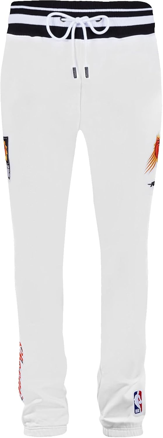 image:imagePro Standard Mens NBA Script Tail Brushed Back French Terry SweatpantWhiteBlack