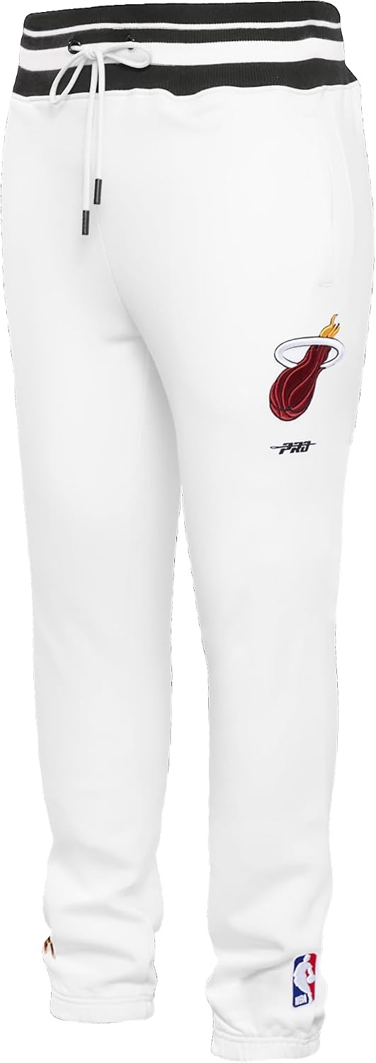 image:imagePro Standard Mens NBA Script Tail Brushed Back French Terry SweatpantWhiteBlack
