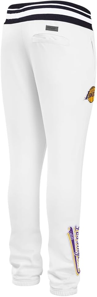 image:imagePro Standard Mens NBA Script Tail Brushed Back French Terry SweatpantWhiteBlack