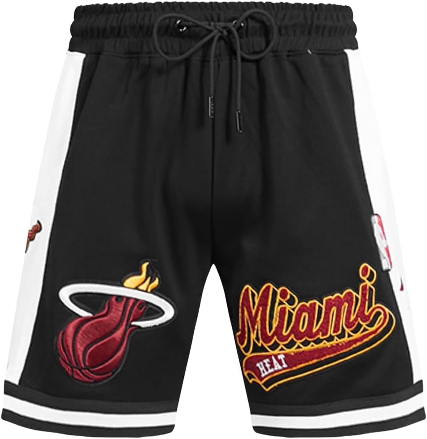 image:imagePro Standard NBA Mens Pro Standard Mens NBA Script Tail Cotton Double Knit Athletic ShortBlack