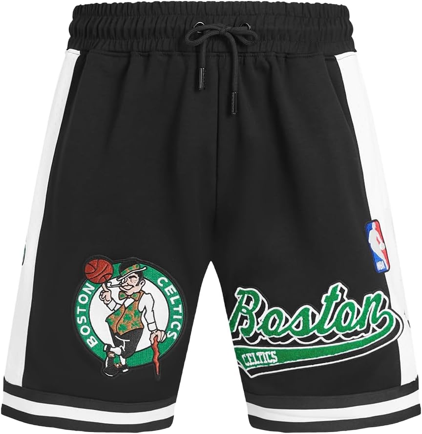image:imagePro Standard NBA Mens Pro Standard Mens NBA Script Tail Cotton Double Knit Athletic ShortBlack