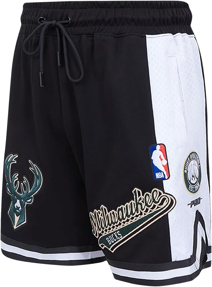 image:imagePro Standard NBA Mens Pro Standard Mens NBA Script Tail Cotton Double Knit Athletic ShortBlack