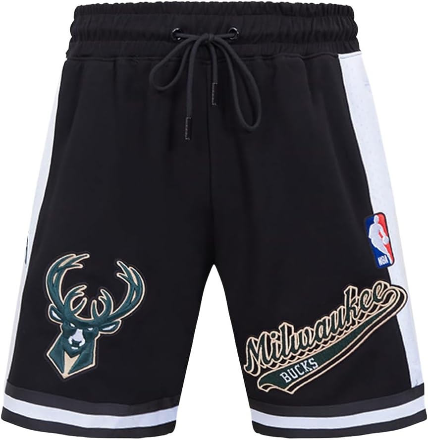 image:imagePro Standard NBA Mens Pro Standard Mens NBA Script Tail Cotton Double Knit Athletic ShortBlack