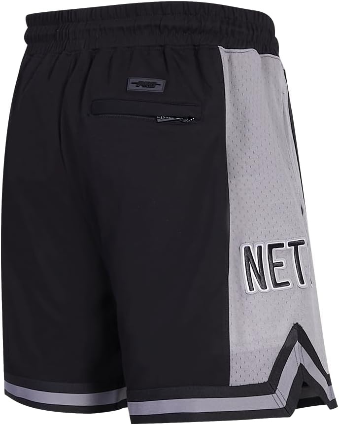 image:imagePro Standard NBA Mens Pro Standard Mens NBA Script Tail Cotton Double Knit Athletic ShortBlackGray