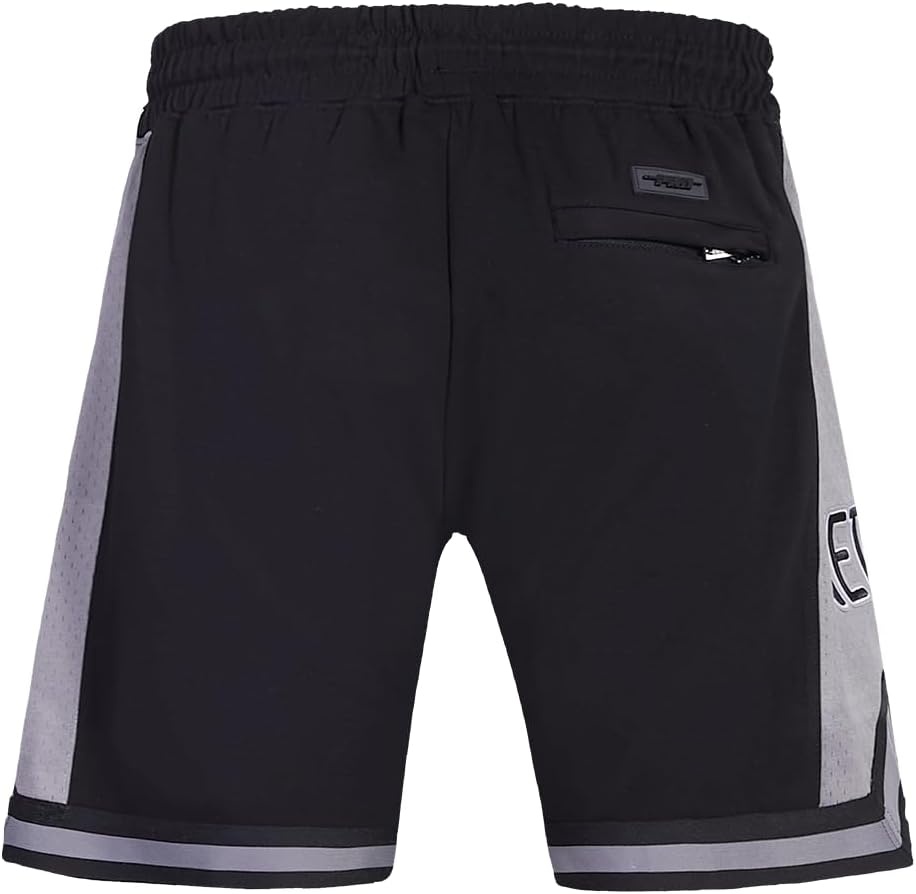 image:imagePro Standard NBA Mens Pro Standard Mens NBA Script Tail Cotton Double Knit Athletic ShortBlackGray