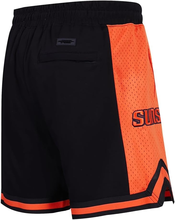 image:imagePro Standard NBA Mens Pro Standard Mens NBA Script Tail Cotton Double Knit Athletic ShortBlackOrange