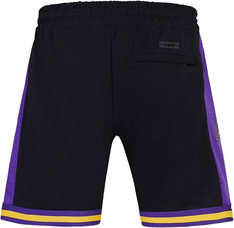 image:imagePro Standard NBA Mens Pro Standard Mens NBA Script Tail Cotton Double Knit Athletic ShortBlackPurple