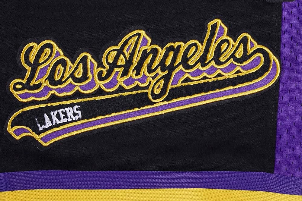 image:imagePro Standard NBA Mens Pro Standard Mens NBA Script Tail Cotton Double Knit Athletic ShortBlackPurple