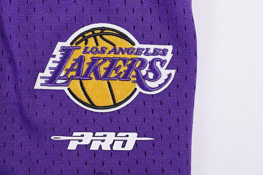 image:imagePro Standard NBA Mens Pro Standard Mens NBA Script Tail Cotton Double Knit Athletic ShortBlackPurple
