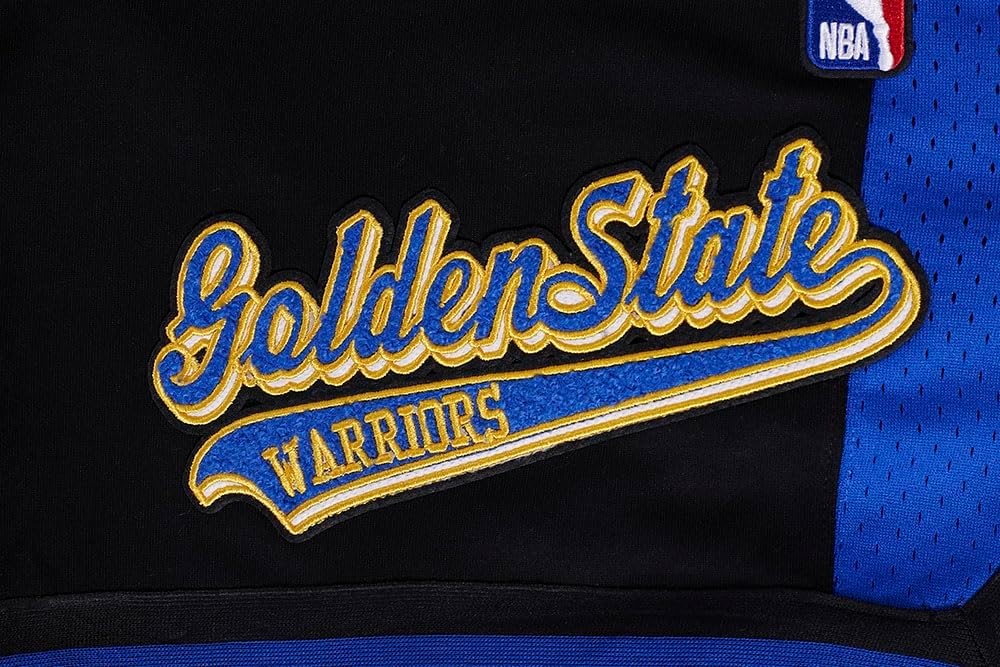 image:imagePro Standard NBA Mens Pro Standard Mens NBA Script Tail Cotton Double Knit Athletic ShortBlackRoyal BlueBlack