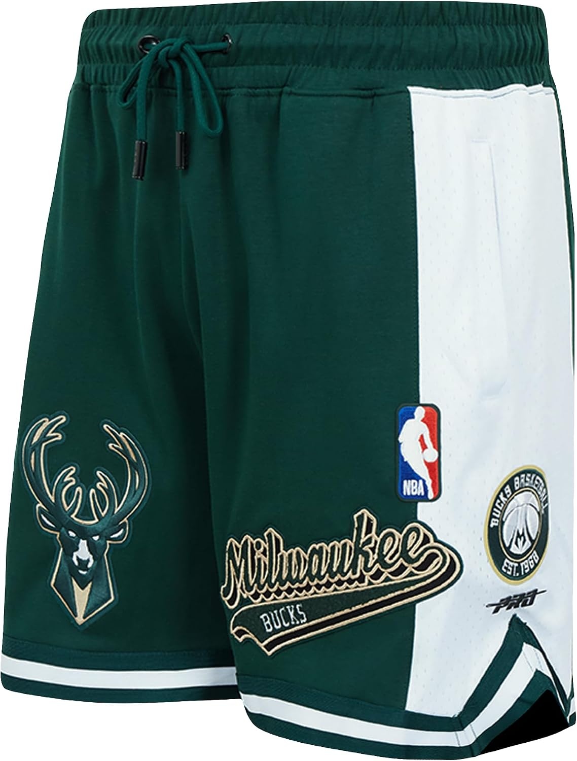 image:imagePro Standard NBA Mens Pro Standard Mens NBA Script Tail Cotton Double Knit Athletic ShortForest Green
