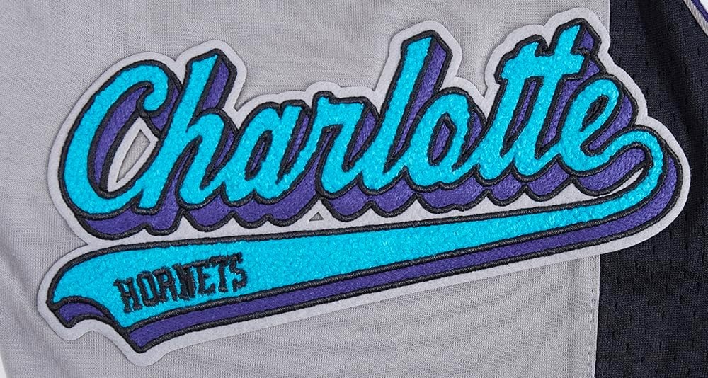 image:imagePro Standard NBA Mens Pro Standard Mens NBA Script Tail Cotton Double Knit Athletic ShortGrayBlack