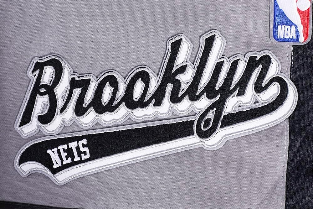 image:imagePro Standard NBA Mens Pro Standard Mens NBA Script Tail Cotton Double Knit Athletic ShortGrayBlack